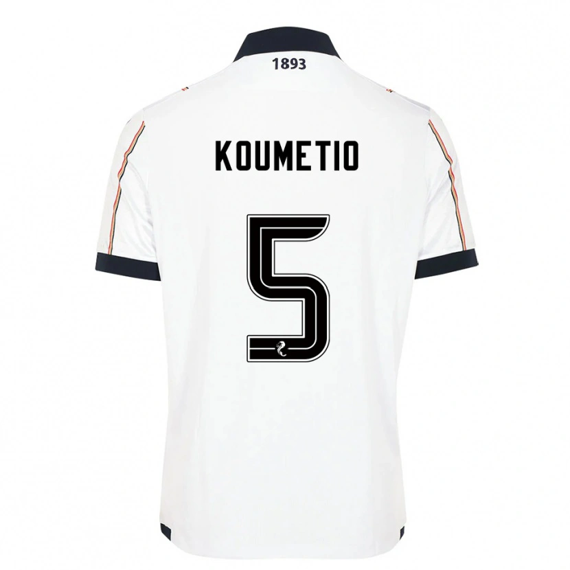 Danxen Niño Camiseta Billy Koumetio #5 Blanco Azul Marino Rojo 2ª Equipación 2025/26 La Camisa México