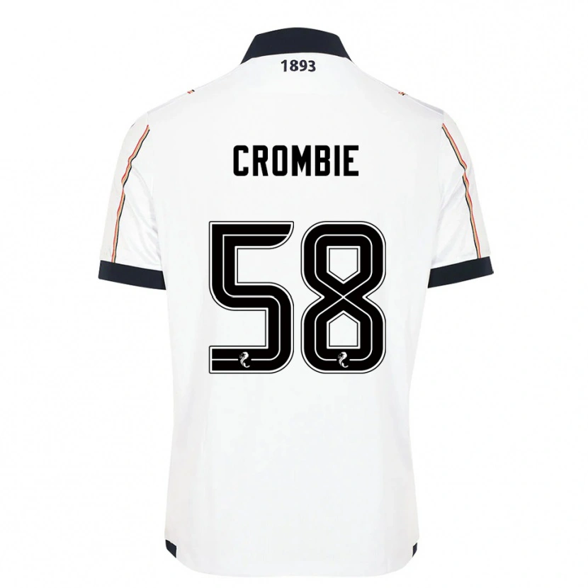 Danxen Niño Camiseta Ethan Crombie #58 Blanco Azul Marino Rojo 2ª Equipación 2025/26 La Camisa México