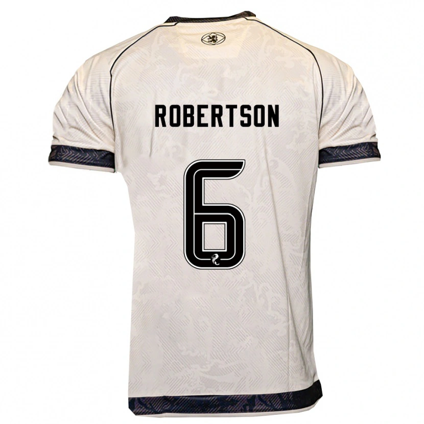 Danxen Niño Camiseta Ashley Robertson #6 Blanco Negro 2ª Equipación 2025/26 La Camisa México