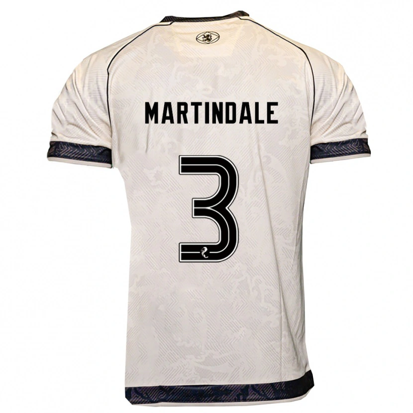 Danxen Niño Camiseta Amilie Martindale #3 Blanco Negro 2ª Equipación 2025/26 La Camisa México
