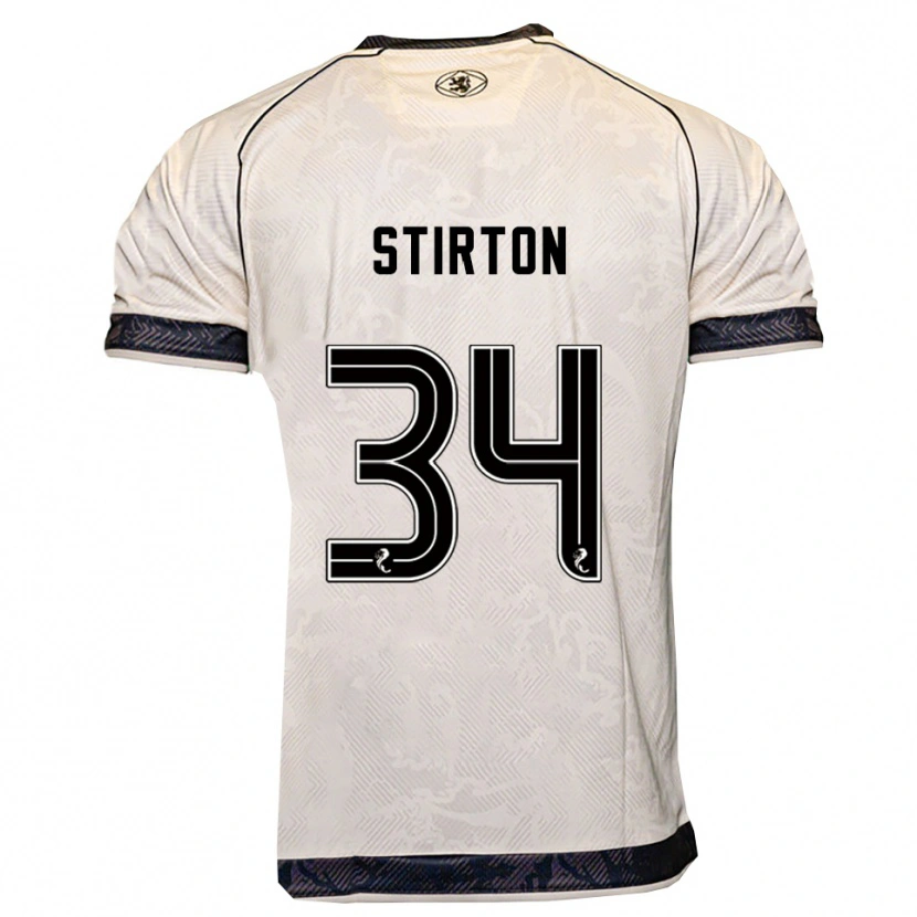 Danxen Niño Camiseta Owen Stirton #34 Blanco Negro 2ª Equipación 2025/26 La Camisa México