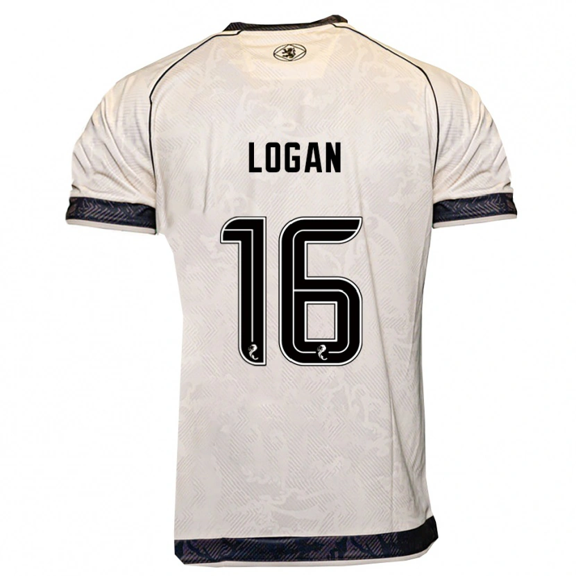 Danxen Niño Camiseta Alex Logan #16 Blanco Negro 2ª Equipación 2025/26 La Camisa México