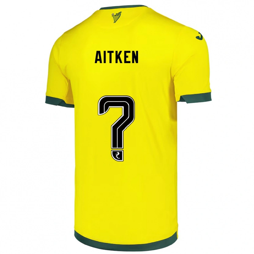 Danxen Niño Camiseta Conor Aitken #0 Amarillo Verde 2ª Equipación 2025/26 La Camisa México