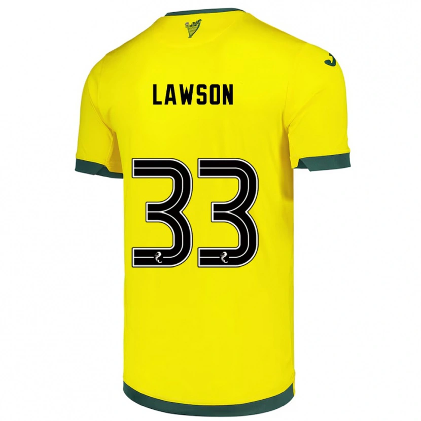 Danxen Niño Camiseta Poppy Lawson #33 Amarillo Verde 2ª Equipación 2025/26 La Camisa México