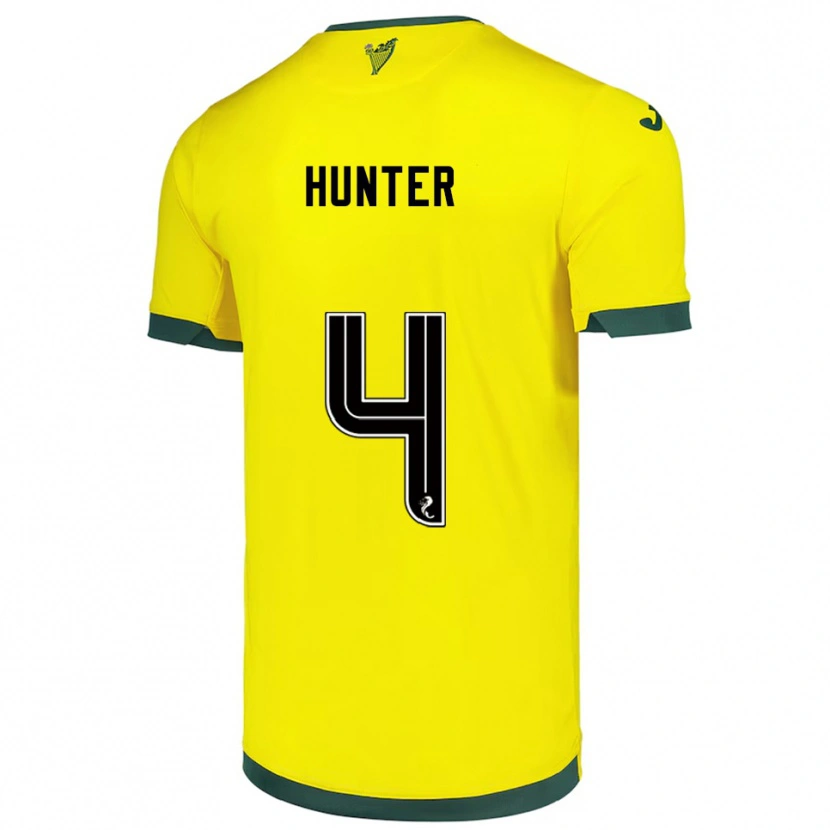 Danxen Niño Camiseta Siobhan Hunter #4 Amarillo Verde 2ª Equipación 2025/26 La Camisa México