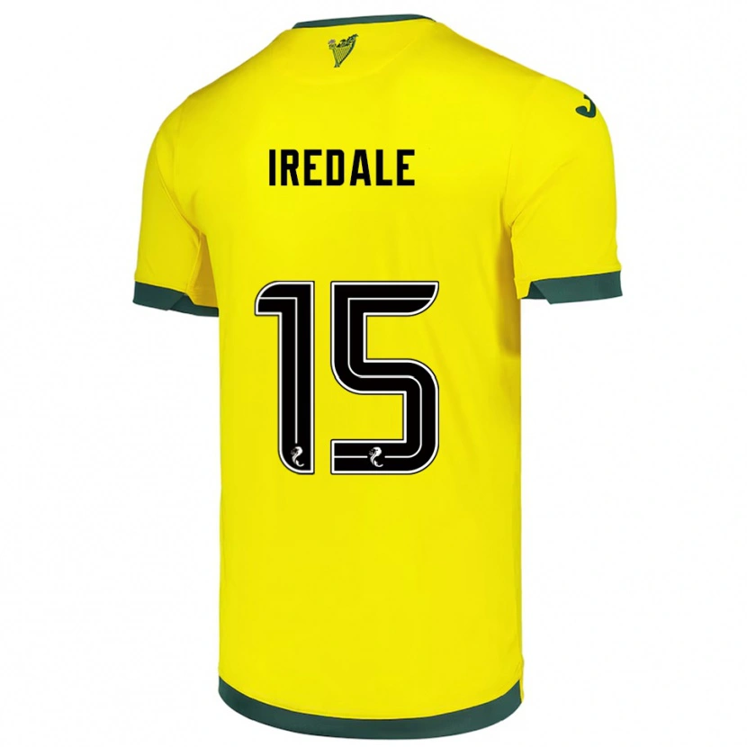 Danxen Niño Camiseta Jack Iredale #15 Amarillo Verde 2ª Equipación 2025/26 La Camisa México