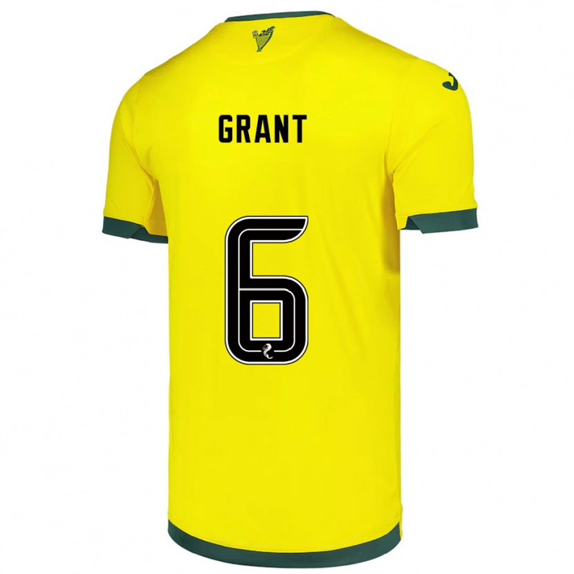 Danxen Niño Camiseta Ciara Grant #6 Amarillo Verde 2ª Equipación 2025/26 La Camisa México