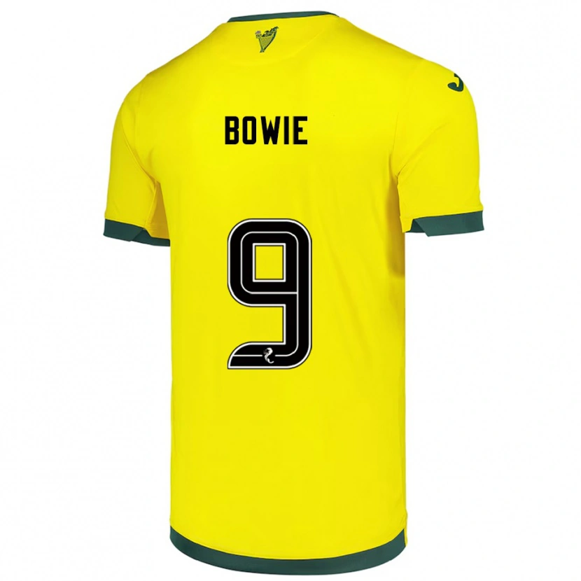 Danxen Niño Camiseta Kieron Bowie #9 Amarillo Verde 2ª Equipación 2025/26 La Camisa México