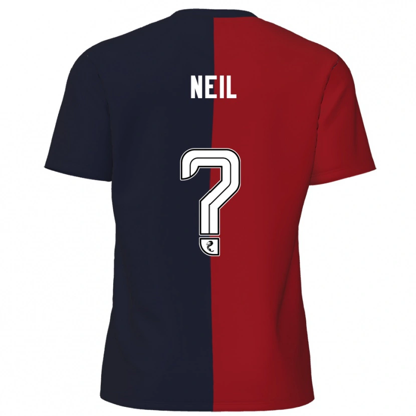 Danxen Niño Camiseta Laura Neil #0 Rojo Azul Marino 2ª Equipación 2025/26 La Camisa México
