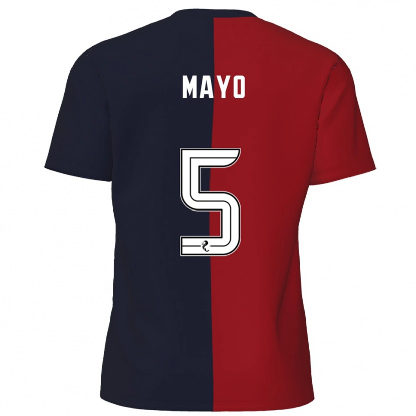 Danxen Niño Camiseta Lewis Mayo #5 Rojo Azul Marino 2ª Equipación 2025/26 La Camisa México