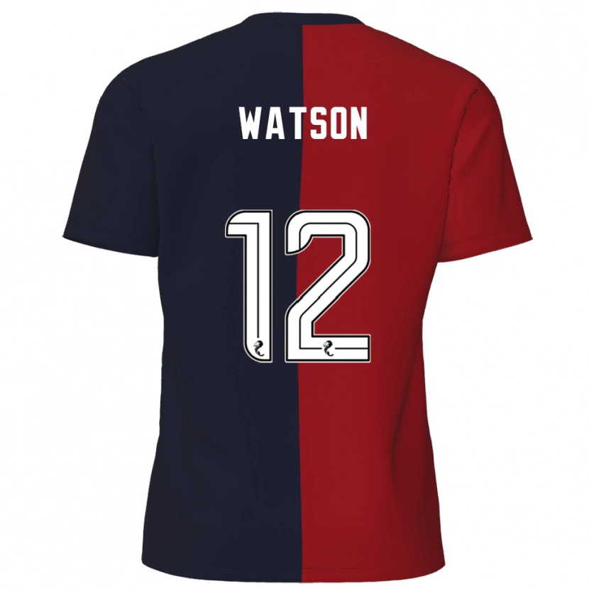 Danxen Niño Camiseta David Watson #12 Rojo Azul Marino 2ª Equipación 2025/26 La Camisa México