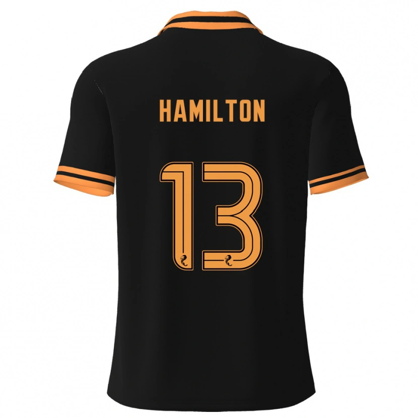 Danxen Niño Camiseta Jack Hamilton #13 Negro Amarillo 2ª Equipación 2025/26 La Camisa México