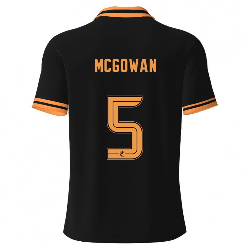 Danxen Niño Camiseta Ryan Mcgowan #5 Negro Amarillo 2ª Equipación 2025/26 La Camisa México
