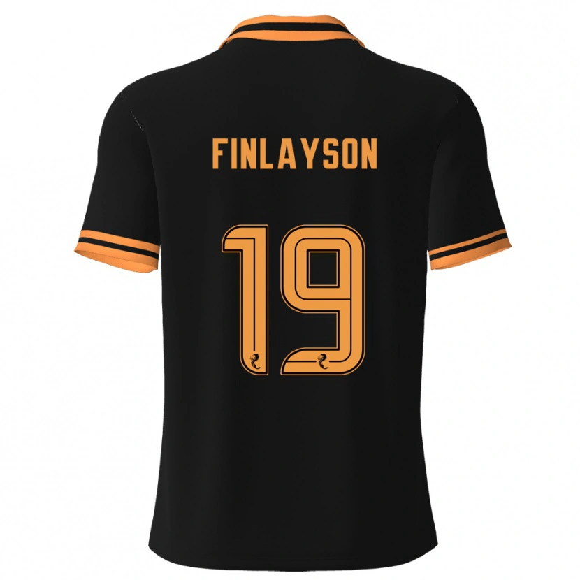 Danxen Niño Camiseta Danny Finlayson #19 Negro Amarillo 2ª Equipación 2025/26 La Camisa México