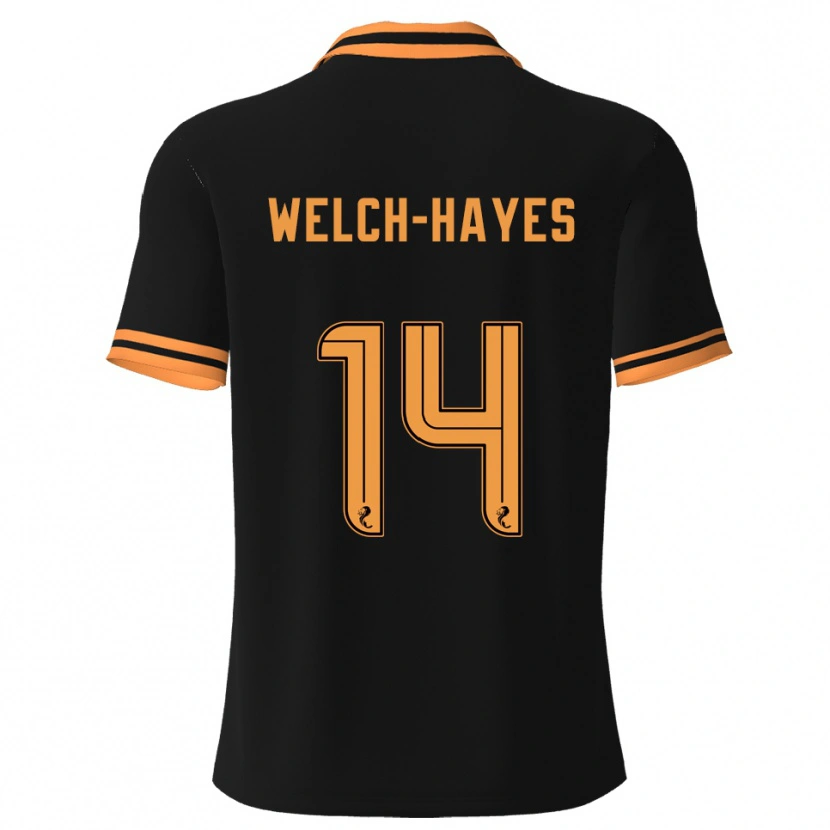 Danxen Niño Camiseta Miles Welch-Hayes #14 Negro Amarillo 2ª Equipación 2025/26 La Camisa México