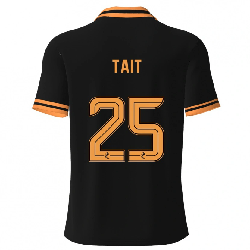 Danxen Niño Camiseta Macaulay Tait #25 Negro Amarillo 2ª Equipación 2025/26 La Camisa México