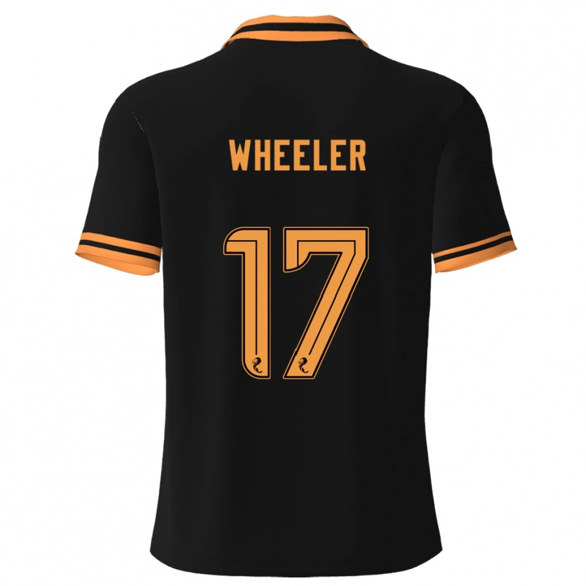 Danxen Niño Camiseta Jessica Wheeler #17 Negro Amarillo 2ª Equipación 2025/26 La Camisa México