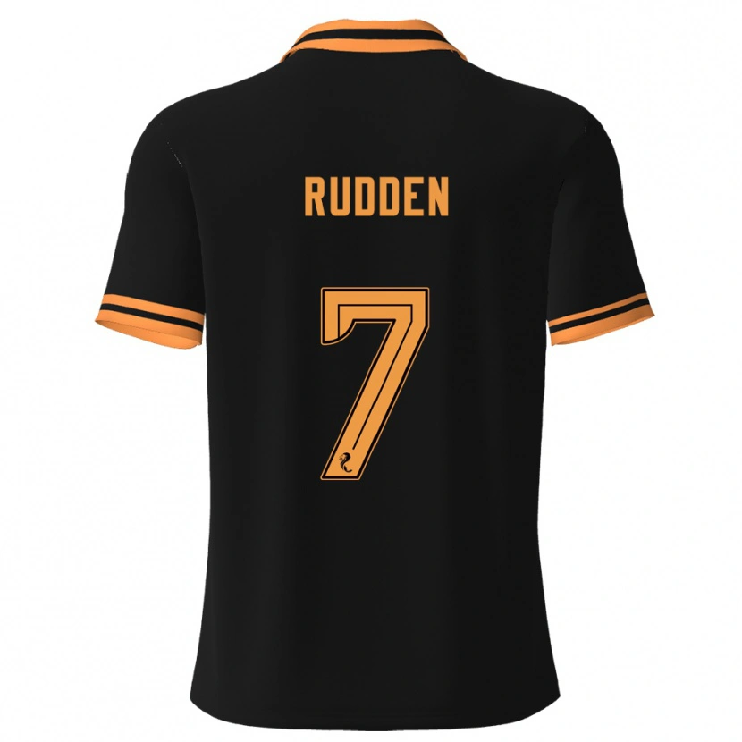 Danxen Niño Camiseta Zak Rudden #7 Negro Amarillo 2ª Equipación 2025/26 La Camisa México