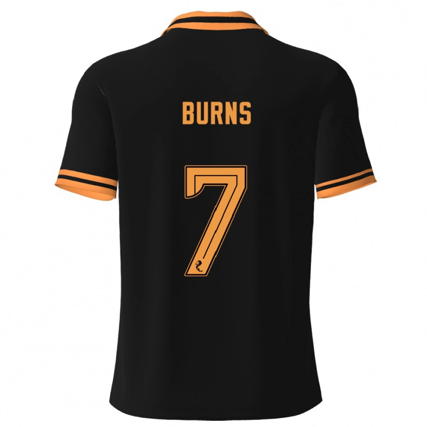 Danxen Niño Camiseta Erin Burns #7 Negro Amarillo 2ª Equipación 2025/26 La Camisa México