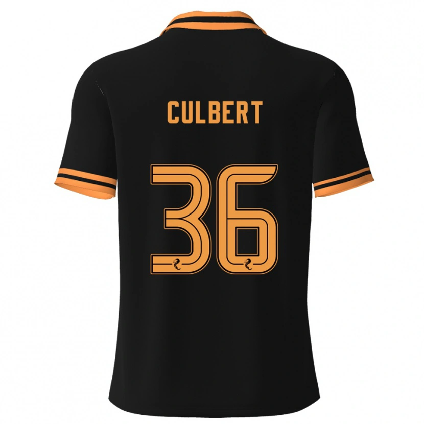 Danxen Niño Camiseta Sam Culbert #36 Negro Amarillo 2ª Equipación 2025/26 La Camisa México