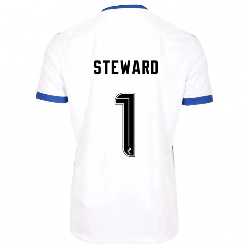 Danxen Niño Camiseta Toby Steward #1 Blanco Azul 2ª Equipación 2025/26 La Camisa México