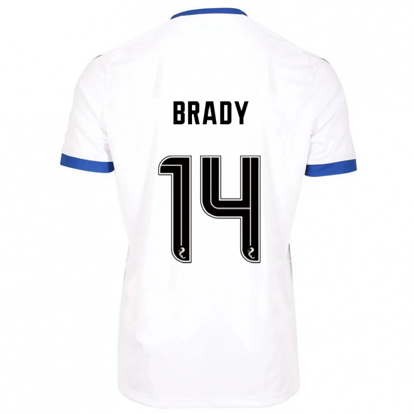 Danxen Niño Camiseta Scarlett Brady #14 Blanco Azul 2ª Equipación 2025/26 La Camisa México