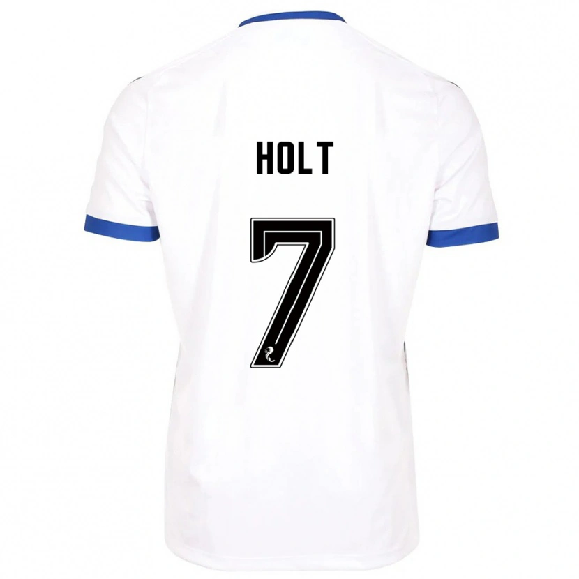 Danxen Niño Camiseta Jason Holt #7 Blanco Azul 2ª Equipación 2025/26 La Camisa México