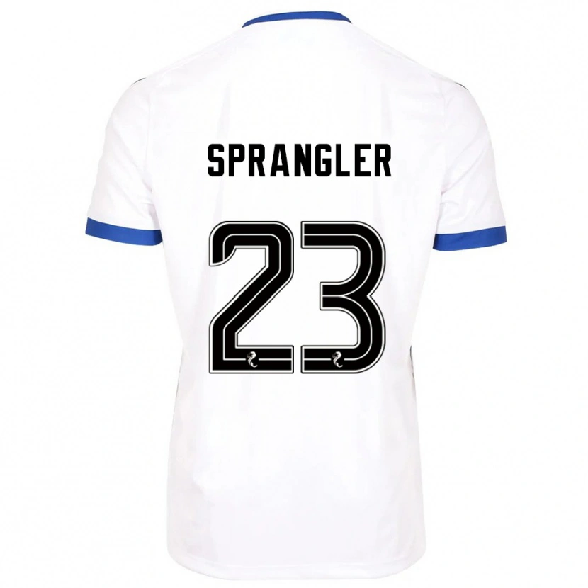 Danxen Niño Camiseta Sven Sprangler #23 Blanco Azul 2ª Equipación 2025/26 La Camisa México
