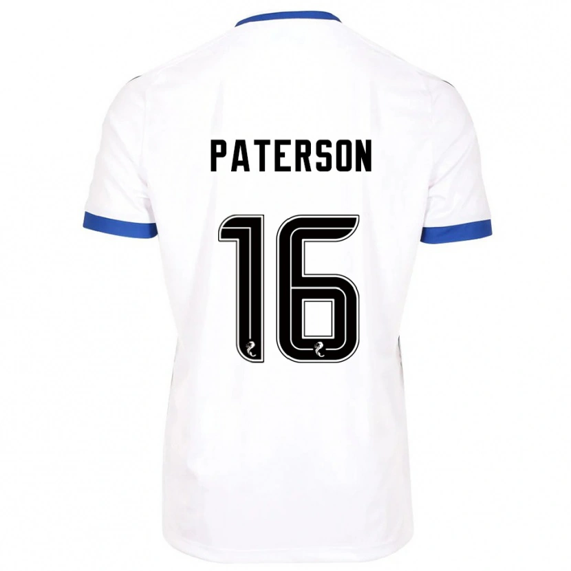 Danxen Niño Camiseta Megan Paterson #16 Blanco Azul 2ª Equipación 2025/26 La Camisa México
