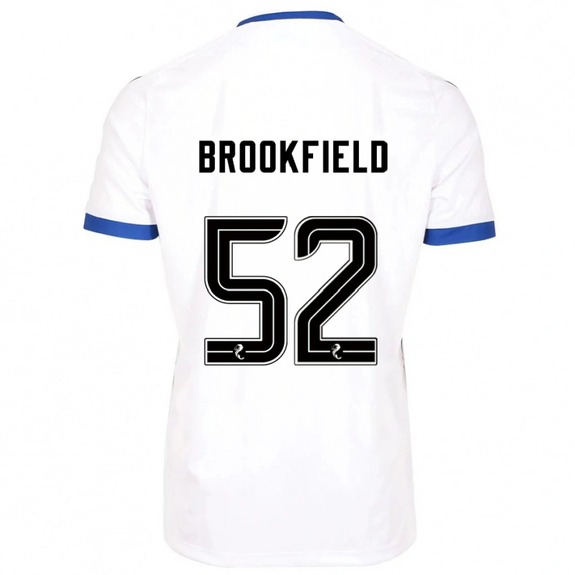 Danxen Niño Camiseta Arran Brookfield #52 Blanco Azul 2ª Equipación 2025/26 La Camisa México