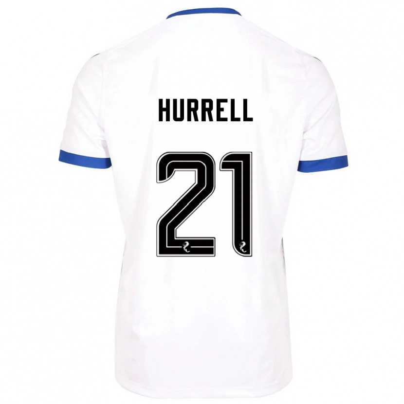 Danxen Niño Camiseta Olivia Hurrell #21 Blanco Azul 2ª Equipación 2025/26 La Camisa México