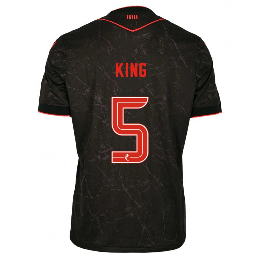 Danxen Niño Camiseta Richard King #5 Negro Rojo 2ª Equipación 2025/26 La Camisa México