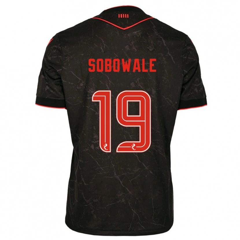 Danxen Niño Camiseta Tunmise Sobowale #19 Negro Rojo 2ª Equipación 2025/26 La Camisa México