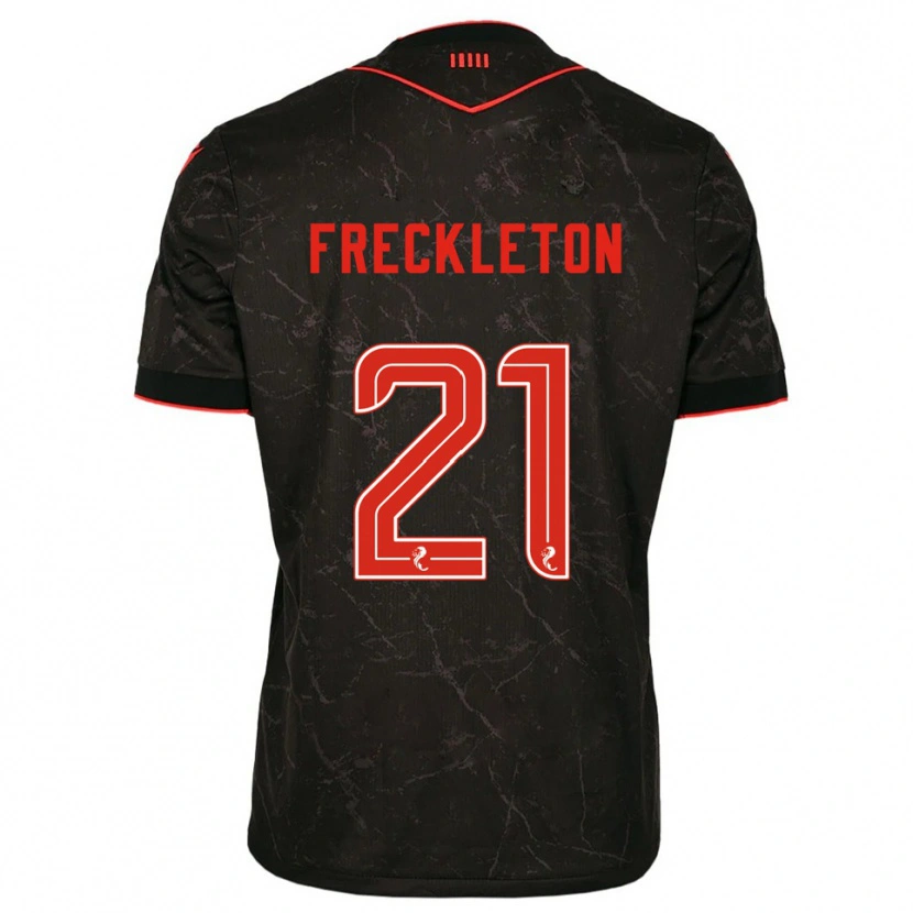 Danxen Niño Camiseta Miguel Freckleton #21 Negro Rojo 2ª Equipación 2025/26 La Camisa México