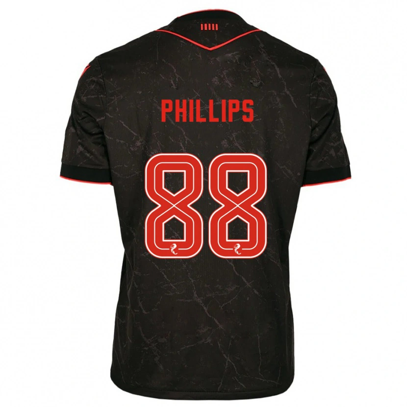 Danxen Niño Camiseta Killian Phillips #88 Negro Rojo 2ª Equipación 2025/26 La Camisa México