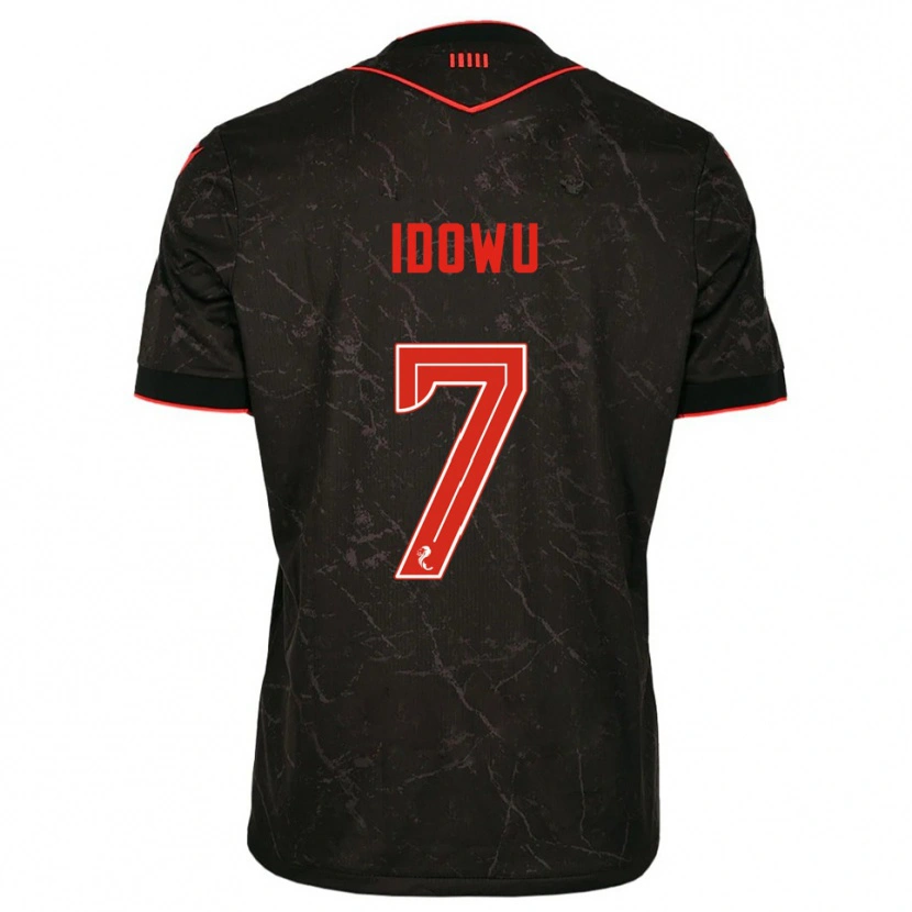 Danxen Niño Camiseta Roland Idowu #7 Negro Rojo 2ª Equipación 2025/26 La Camisa México