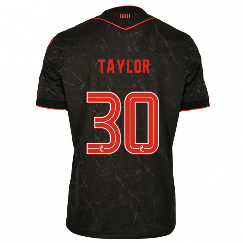 Danxen Niño Camiseta Fraser Taylor #30 Negro Rojo 2ª Equipación 2025/26 La Camisa México