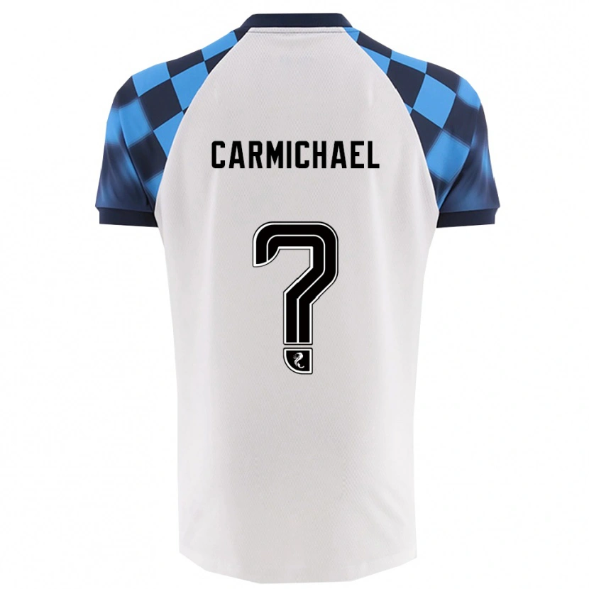 Danxen Niño Camiseta Liam Carmichael #0 Blanco Celeste 2ª Equipación 2025/26 La Camisa México