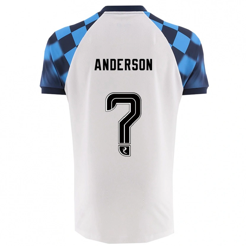 Danxen Niño Camiseta Brogan Anderson #0 Blanco Celeste 2ª Equipación 2025/26 La Camisa México