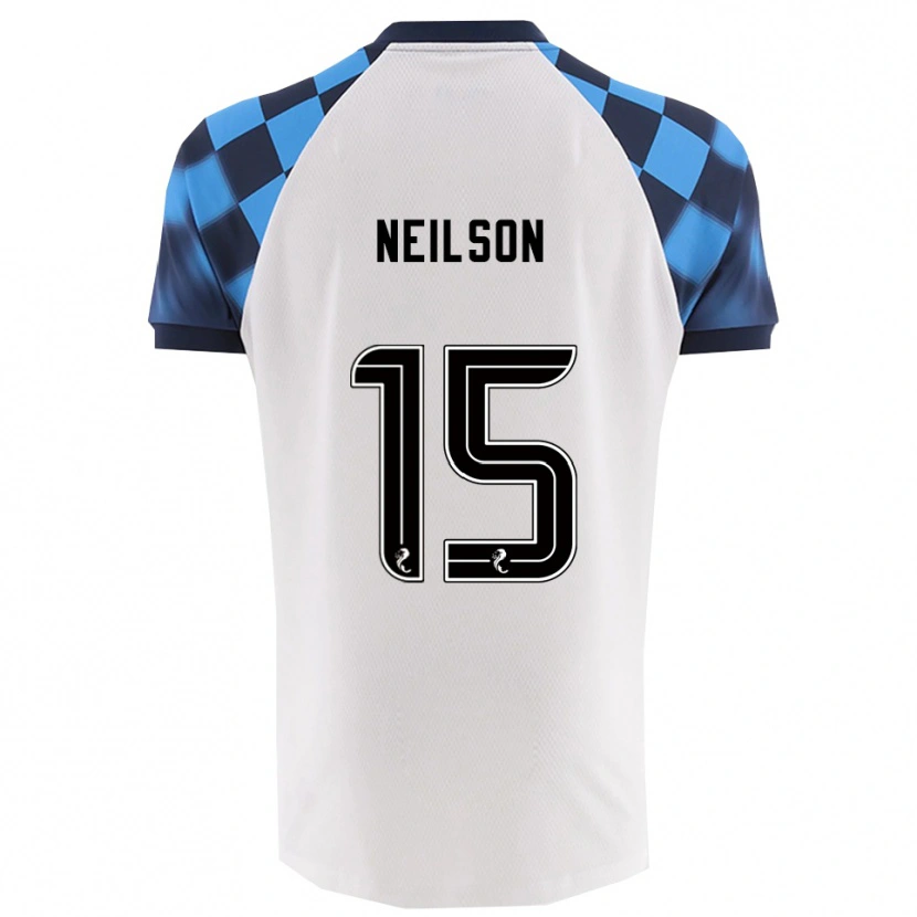 Danxen Niño Camiseta Lewis Neilson #15 Blanco Celeste 2ª Equipación 2025/26 La Camisa México