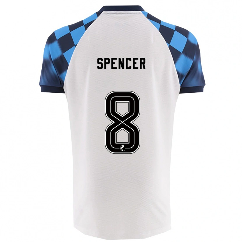 Danxen Niño Camiseta Brad Spencer #8 Blanco Celeste 2ª Equipación 2025/26 La Camisa México