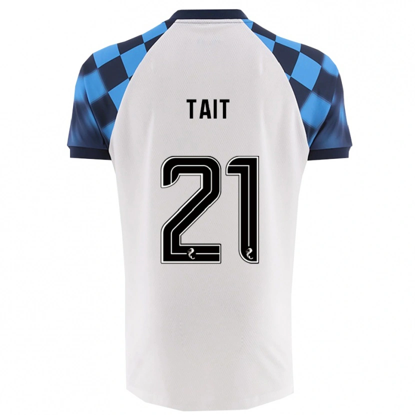Danxen Niño Camiseta Dylan Tait #21 Blanco Celeste 2ª Equipación 2025/26 La Camisa México