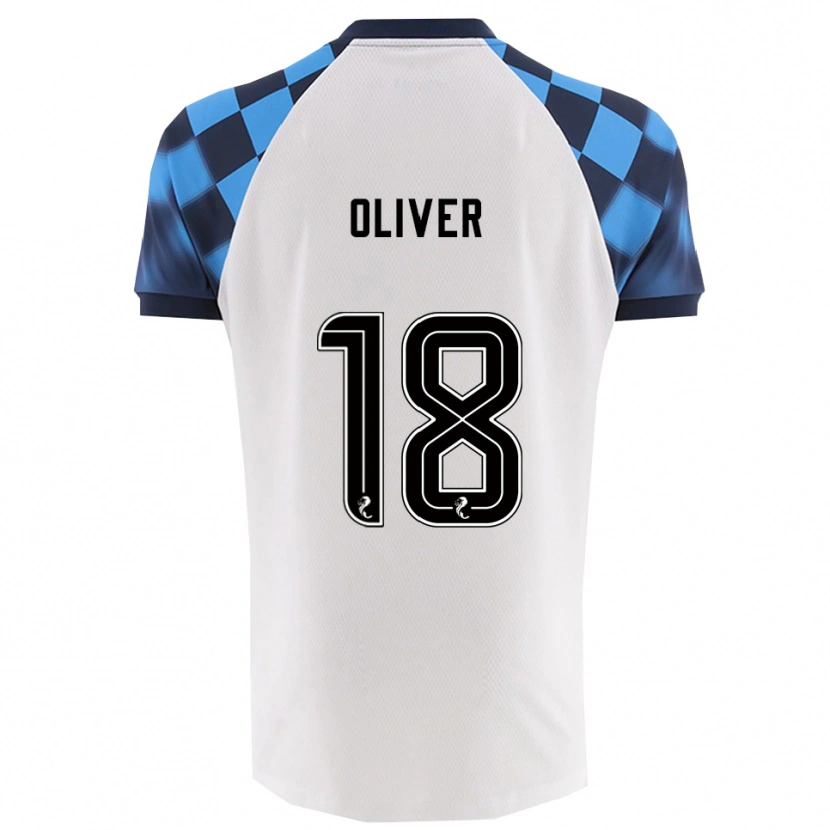 Danxen Niño Camiseta Gary Oliver #18 Blanco Celeste 2ª Equipación 2025/26 La Camisa México