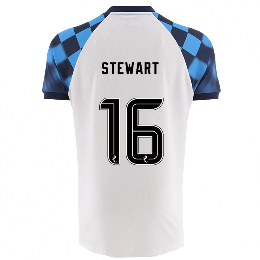 Danxen Niño Camiseta Barney Stewart #16 Blanco Celeste 2ª Equipación 2025/26 La Camisa México