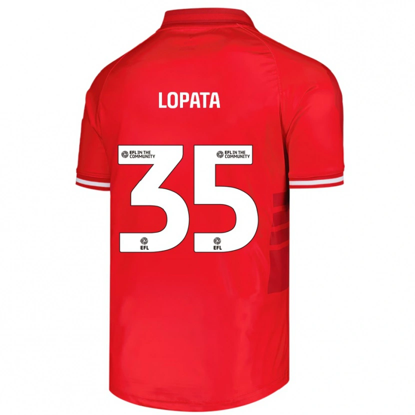Danxen Hombre Camiseta Kacper Lopata #35 Rojo Blanco 1ª Equipación 2025/26 La Camisa México