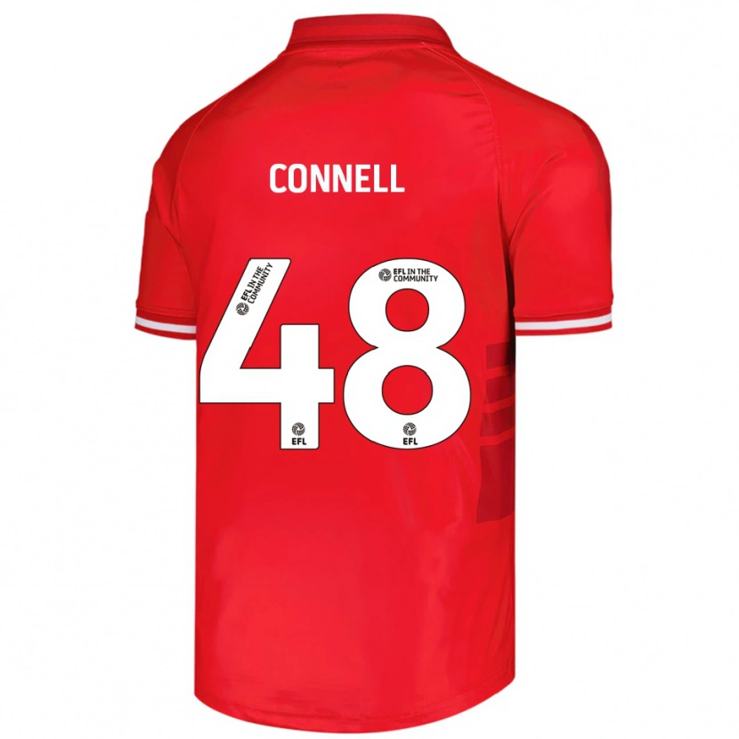 Danxen Hombre Camiseta Luca Connell #48 Rojo Blanco 1ª Equipación 2025/26 La Camisa México