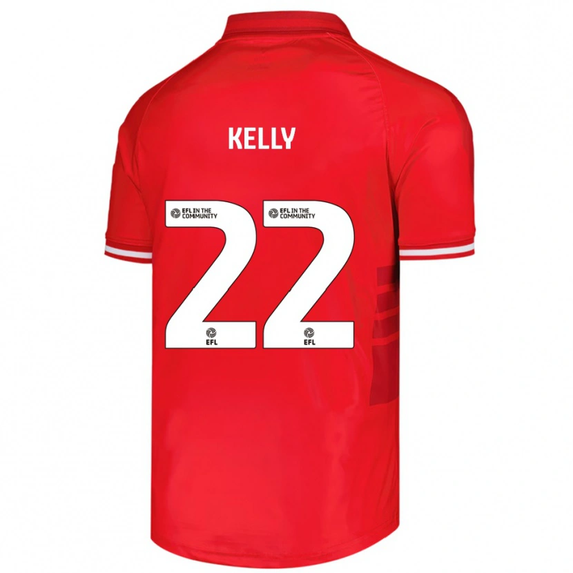 Danxen Hombre Camiseta Patrick Kelly #22 Rojo Blanco 1ª Equipación 2025/26 La Camisa México