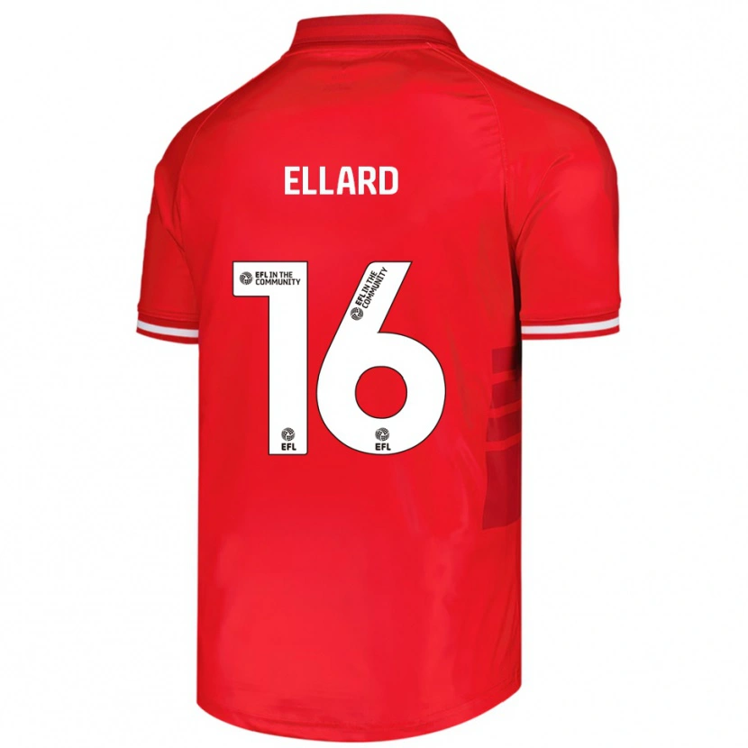 Danxen Hombre Camiseta Aston Ellard #16 Rojo Blanco 1ª Equipación 2025/26 La Camisa México