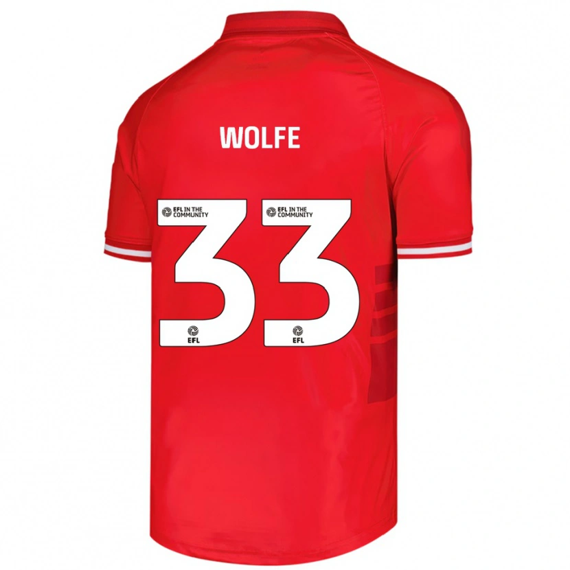 Danxen Hombre Camiseta Matty Wolfe #33 Rojo Blanco 1ª Equipación 2025/26 La Camisa México