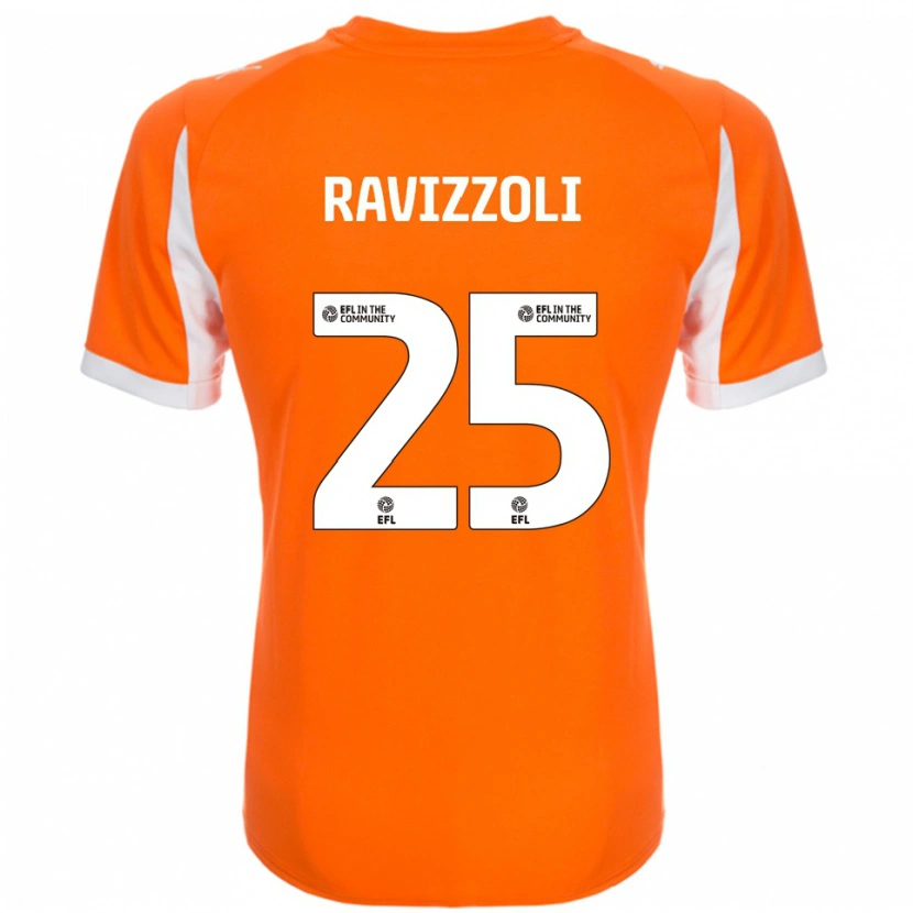 Danxen Hombre Camiseta Franco Ravizzoli #25 Naranja Blanco 1ª Equipación 2025/26 La Camisa México